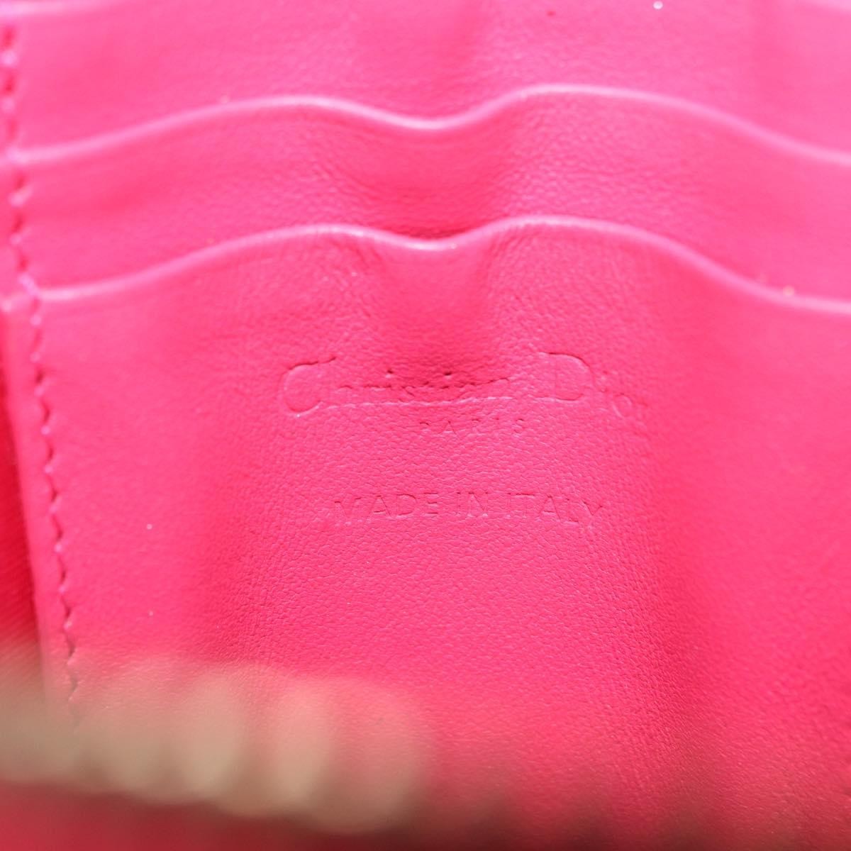 Christian Dior Lady Dior Phone Holder on Chain Cannage Quilt Lambskin, PINK, LEATHER, Clutche & pouche