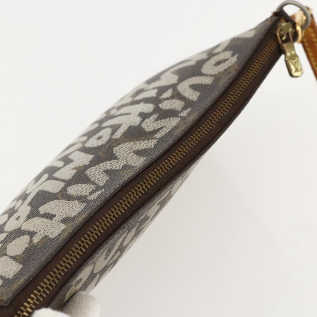 Louis Vuitton Pochette Accessoires Limited Edition Monogram Graffiti, Brown, Canvas, Clutch