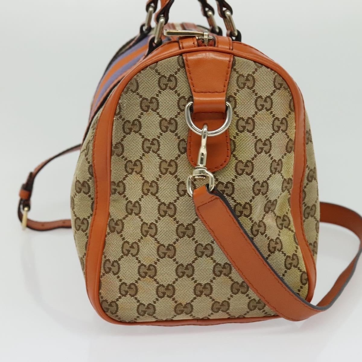 Gucci Vintage Web Boston Bag GG Canvas, BEIGE, CANVAS, Handbag