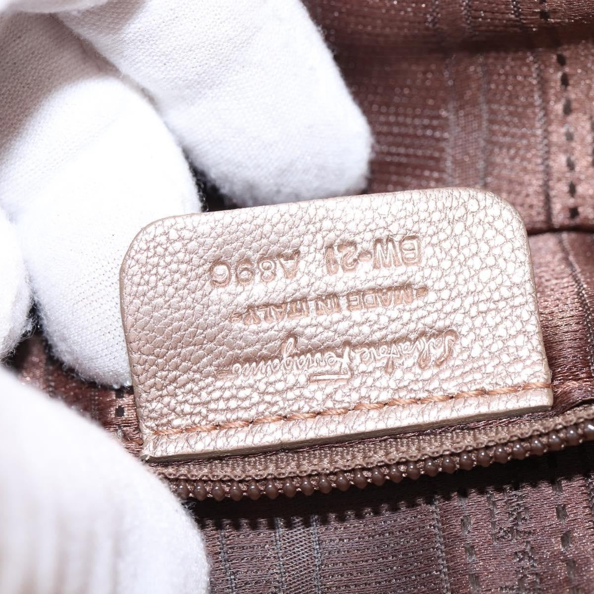 Salvatore Ferragamo Sofia Satchel Leather, BEIGE, LEATHER, Handbag