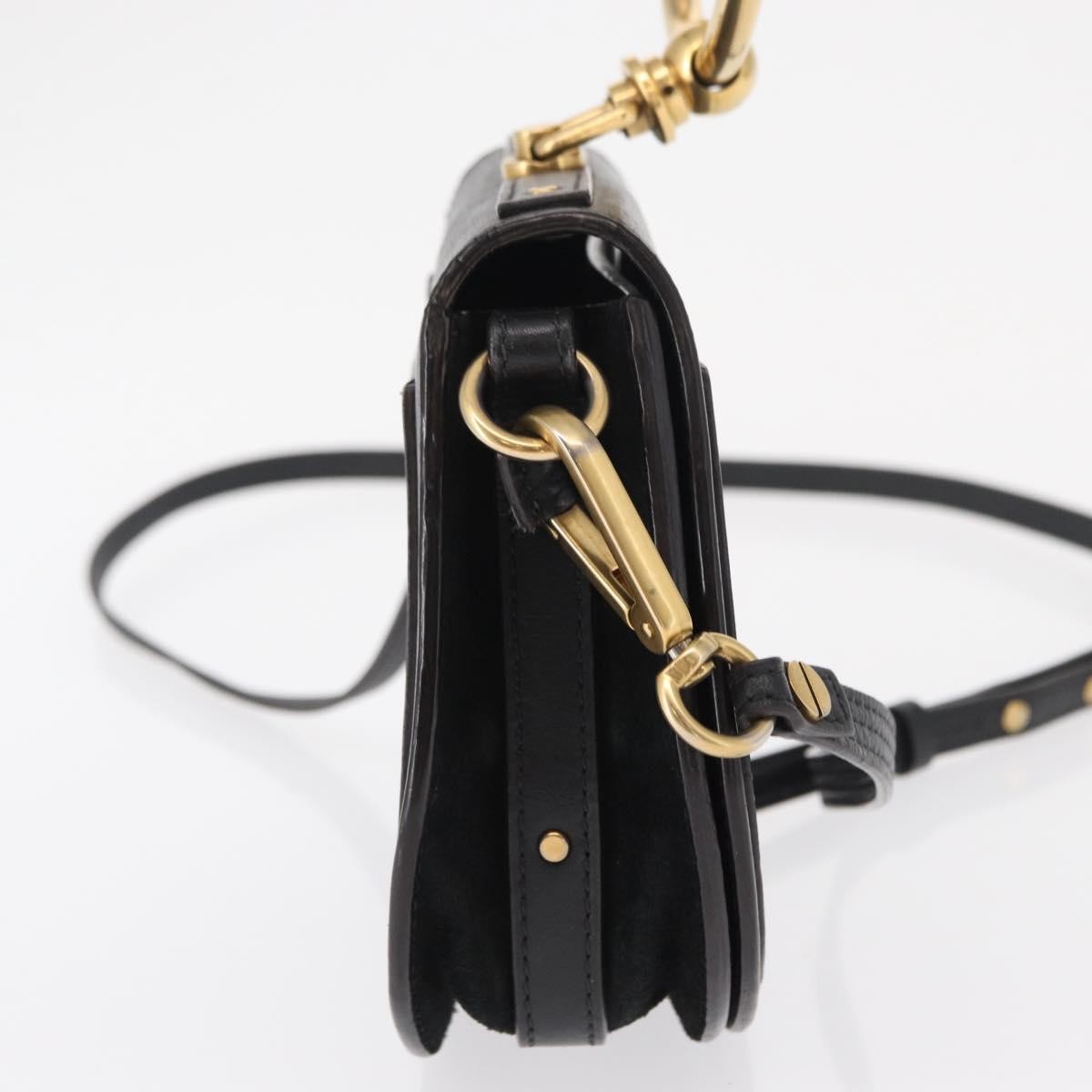Chloe Nile Crossbody Bag Leather, BLACK, LEATHER, Handbag