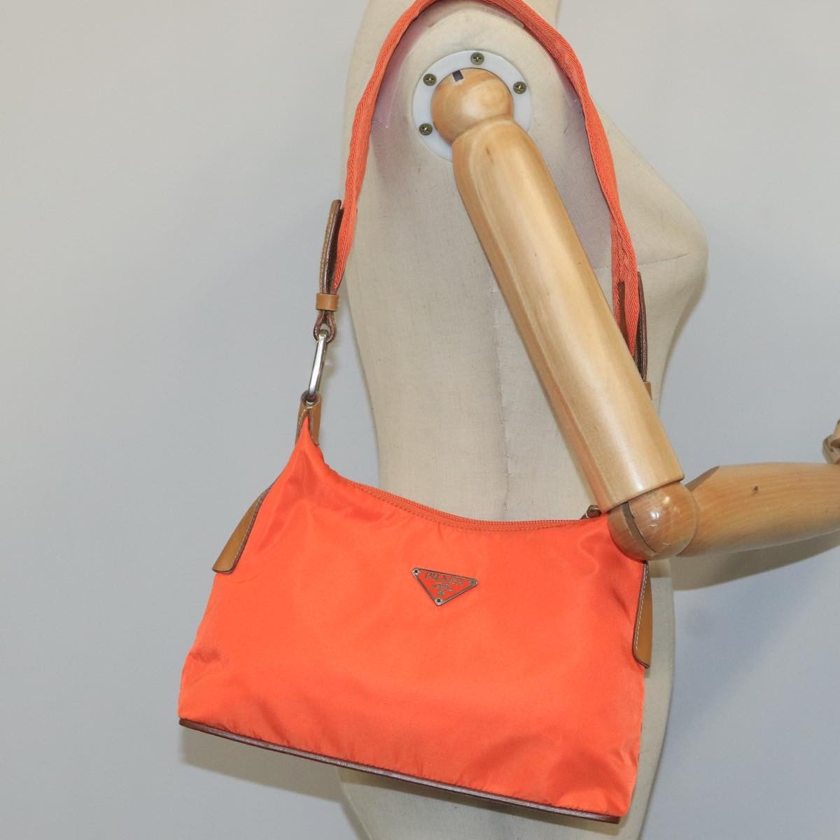 Prada Vintage Shoulder Bag Tessuto, ORANGE, NYLON, Shoulder bag