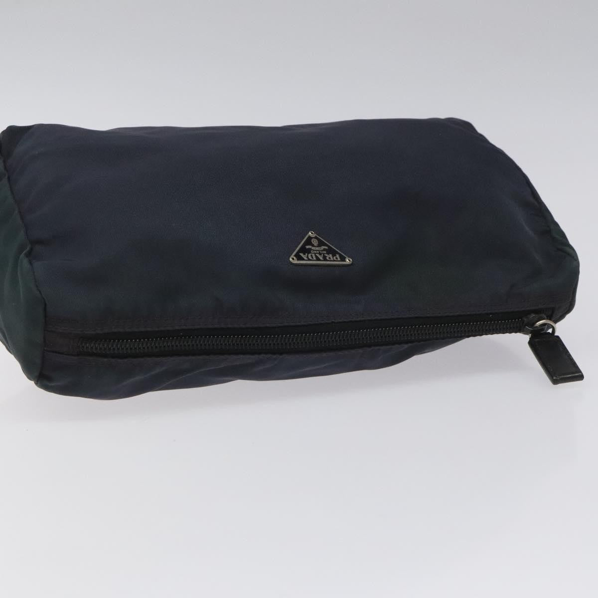 Prada Vintage Pouch Tessuto, Navy, Nylon, Clutch