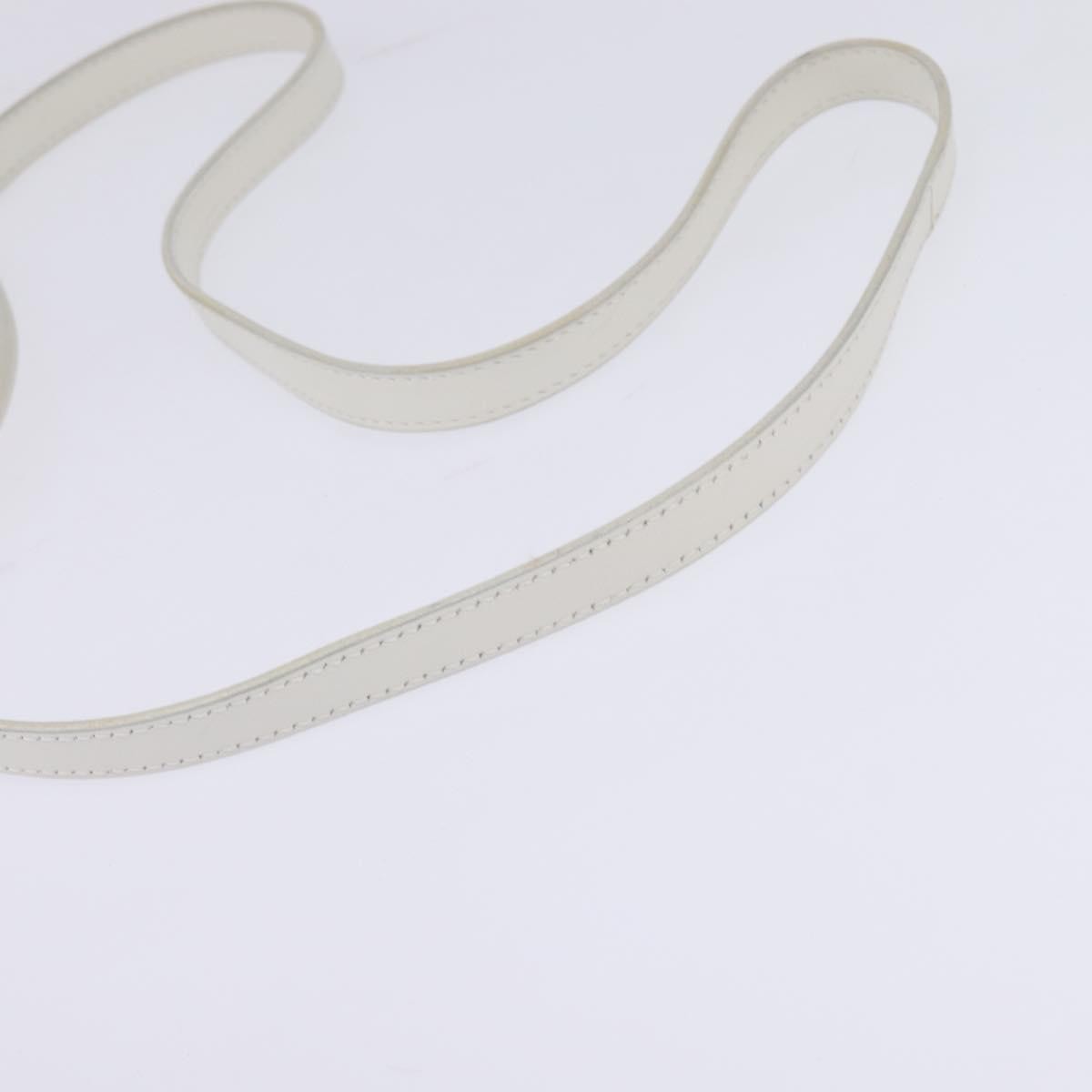 Celine Gancini Handbag Leather, WHITE, LEATHER, Handbag