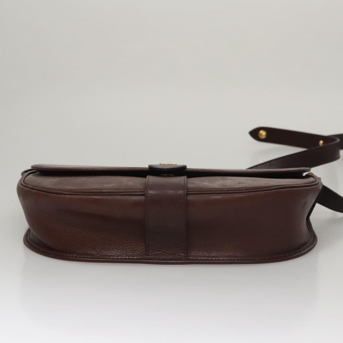 Christian Dior Vintage Trotter Shoulder Bag Embroidered Diorissimo Canvas, BURGUNDY, LEATHER, Shoulder bag