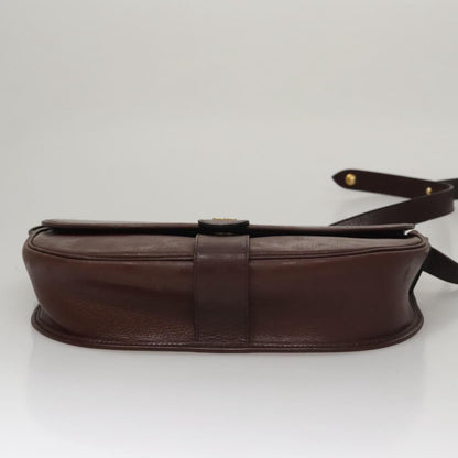 Christian Dior Vintage Trotter Shoulder Bag Embroidered Diorissimo Canvas, BURGUNDY, LEATHER, Shoulder bag