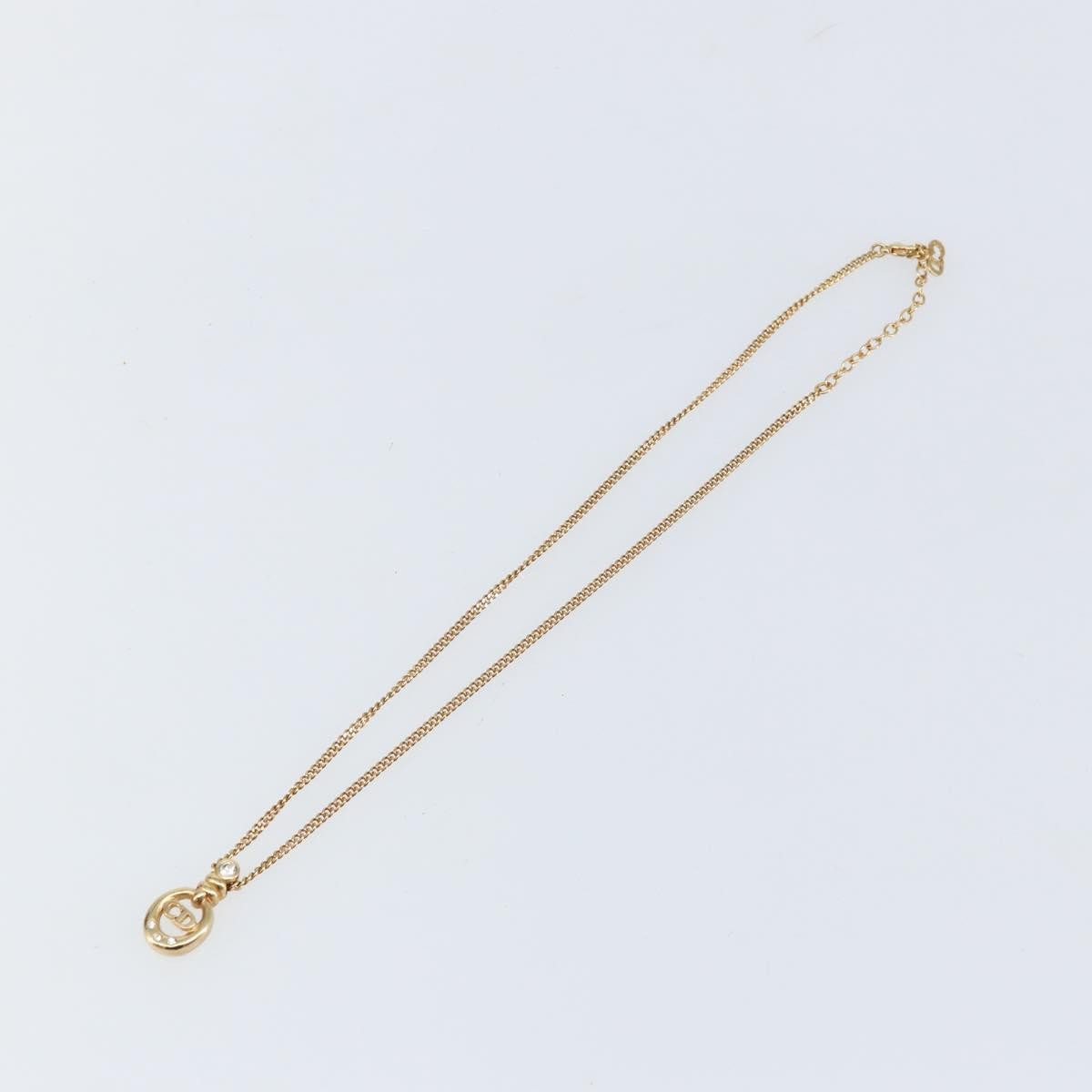 Christian Dior CD Pendant Necklace Metal, GOLD, METAL, Necklace