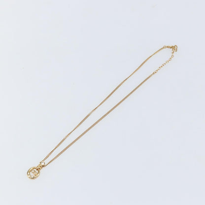 Christian Dior CD Pendant Necklace Metal, GOLD, METAL, Necklace