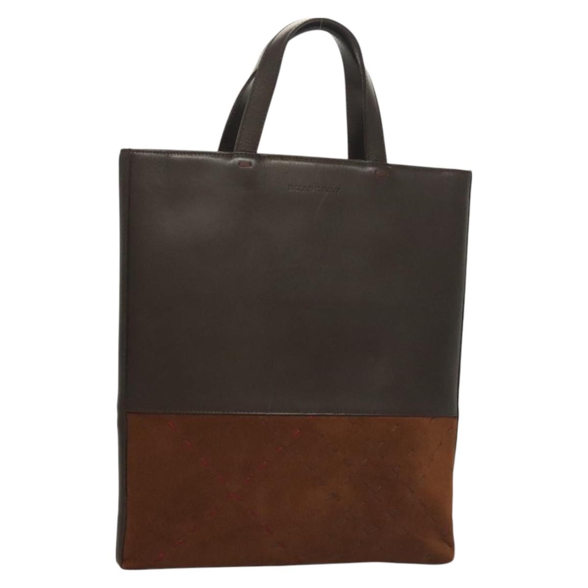 Burberry Vintage Handbag Leather, BROWN, LEATHER, Handbag