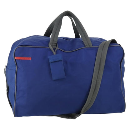 Prada Convertible Weekender Bag Tessuto, Blue, Nylon, Travel Bag