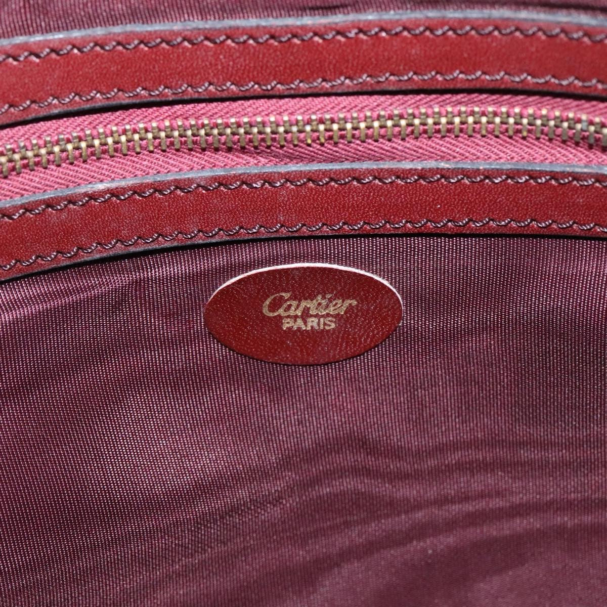 cartier Must de Cartier Shoulder Bag Leather, Burgundy, Leather, Shoulder Bag