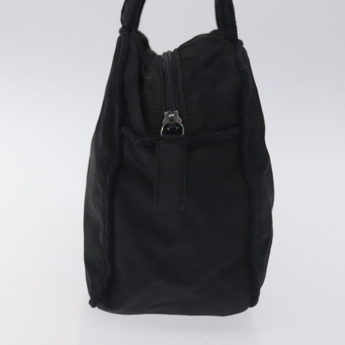 Prada Vintage Zip Handbag Tessuto, BLACK, NYLON, Handbag