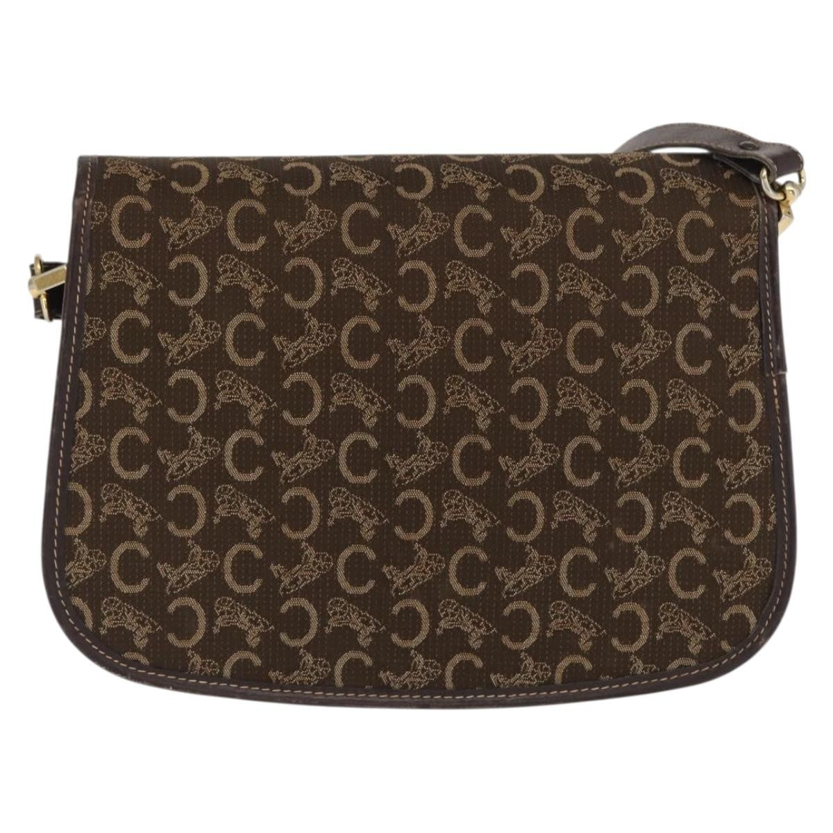 Celine C Sulky Shoulder bag Canvas, BROWN, CANVAS, Shoulder bag