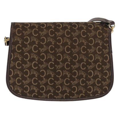 Celine C Sulky Shoulder bag Canvas, BROWN, CANVAS, Shoulder bag
