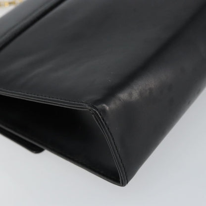 Salvatore Ferragamo Gancini Chain Shoulder bag Leather, BLACK, LEATHER, Shoulder bag