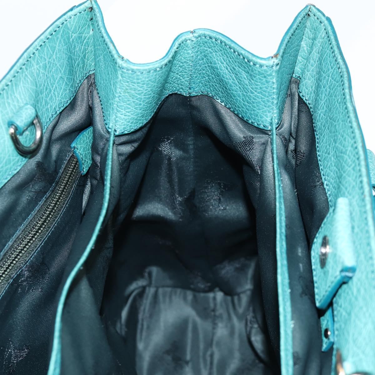 Celine Orlov Handbag Leather, TURQUOISE, LEATHER, Handbag