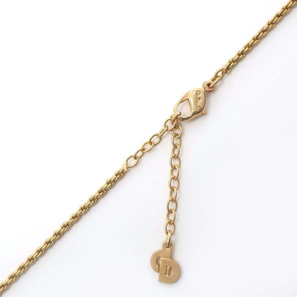 Christian Dior Vintage CD Pendant Necklace Metal, GOLD, GOLD_PLATED, Necklace