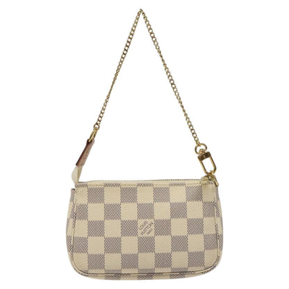 Louis Vuitton Pochette Accessoires Damier, WHITE, CANVAS, Clutche & pouche