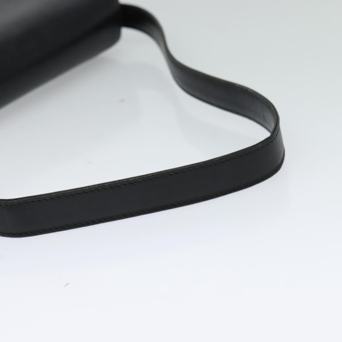 Gucci Vintage double G logo shoulder bag Leather, BLACK, LEATHER, Shoulder bag