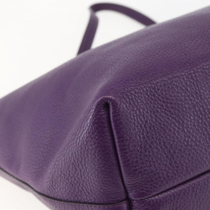 Salvatore Ferragamo Gancini Tote Leather, PURPLE, LEATHER, Tote bag