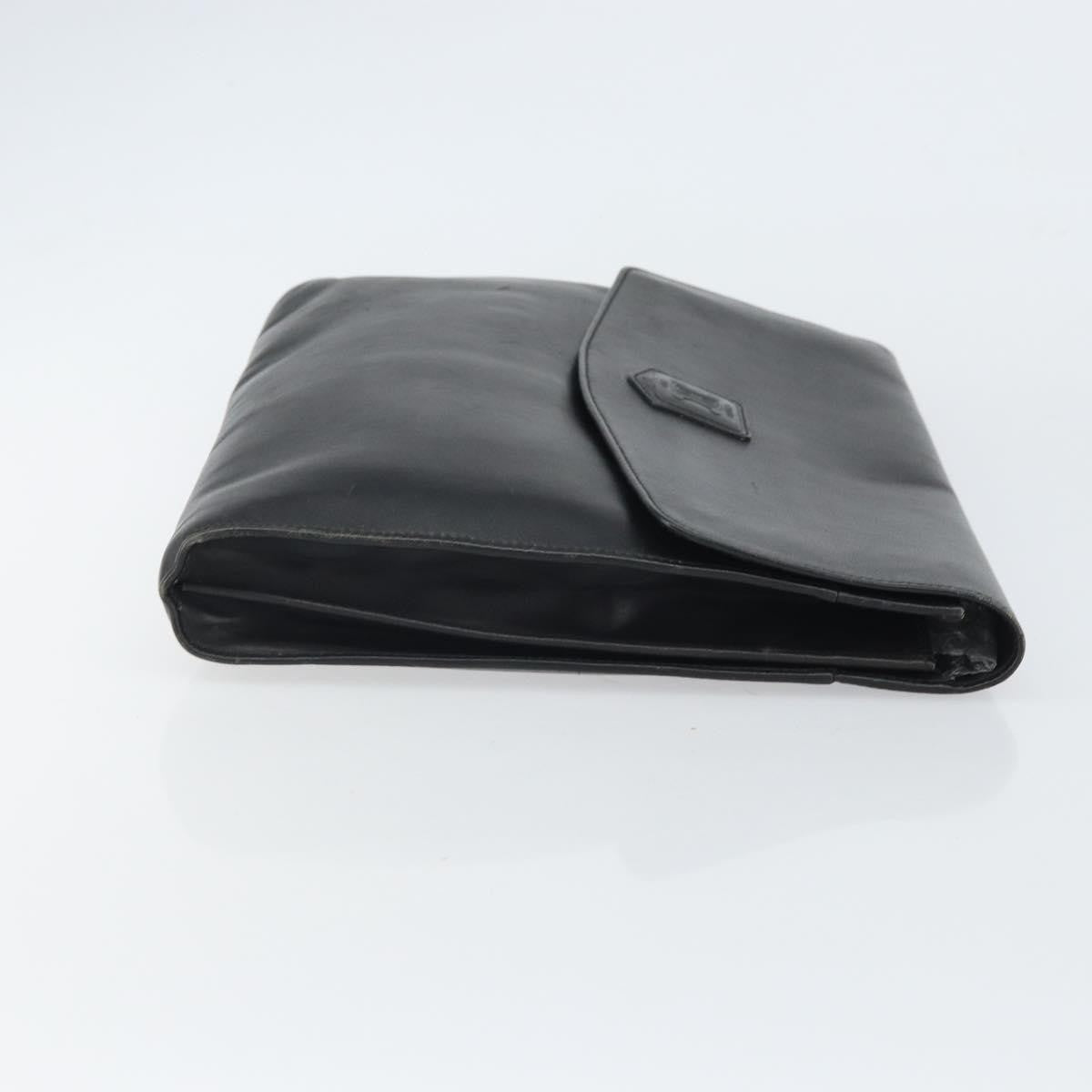 Celine Clutch Bag Leather, BLACK, LEATHER, Clutche & pouche