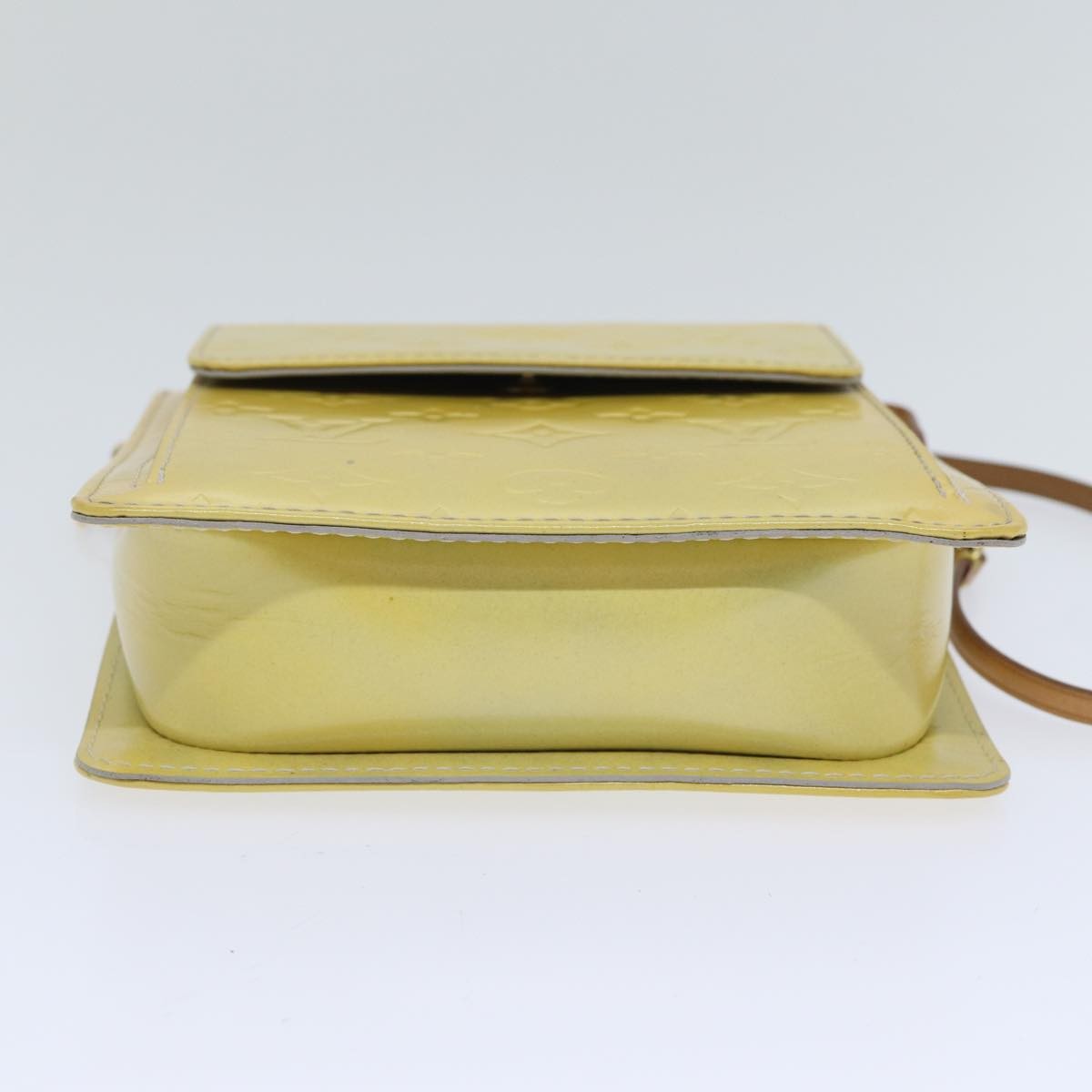 Louis Vuitton Mott Handbag Monogram Vernis, YELLOW, PATENT_LEATHER, Handbag