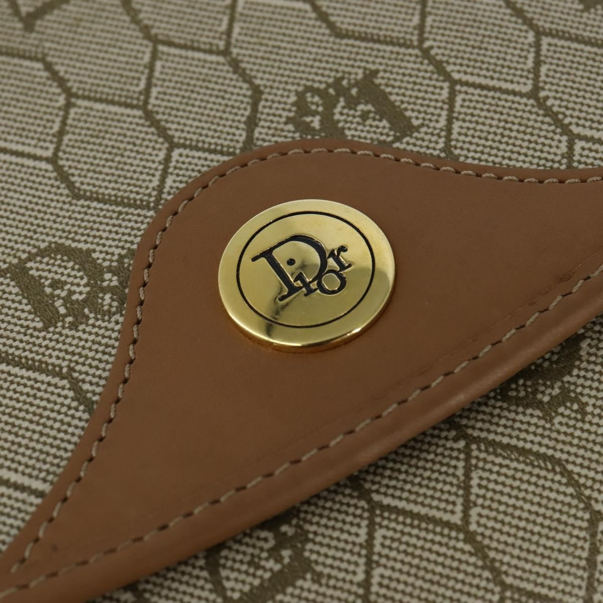 Christian Dior Vintage honeycomb clutch Canvas, BEIGE, CANVAS, Clutche & pouche