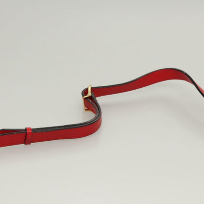 Celine Vintage Triomphe Shoulder Bag Leather, RED, LEATHER, Shoulder bag