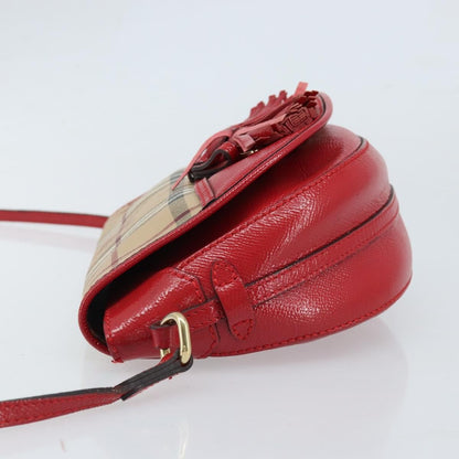 Burberry Maydown Crossbody Bag Haymarket Coated Canvas and Leather, BEIGE, CANVAS, Shoulder bag