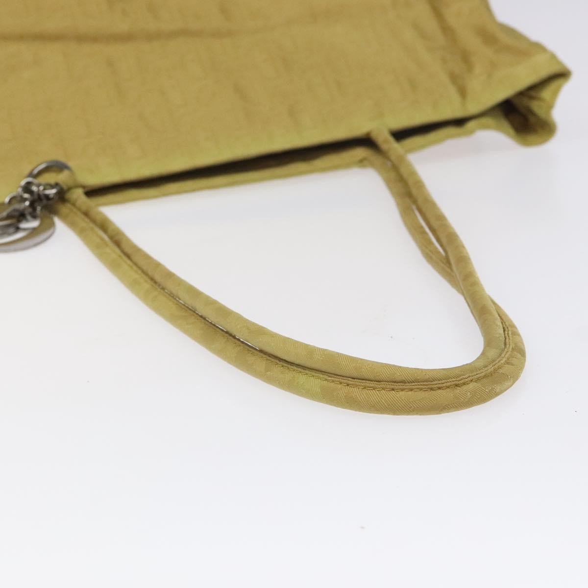 Christian Dior Vintage Trotter Open Tote Diorissimo Canvas, YELLOW, CANVAS, Tote bag