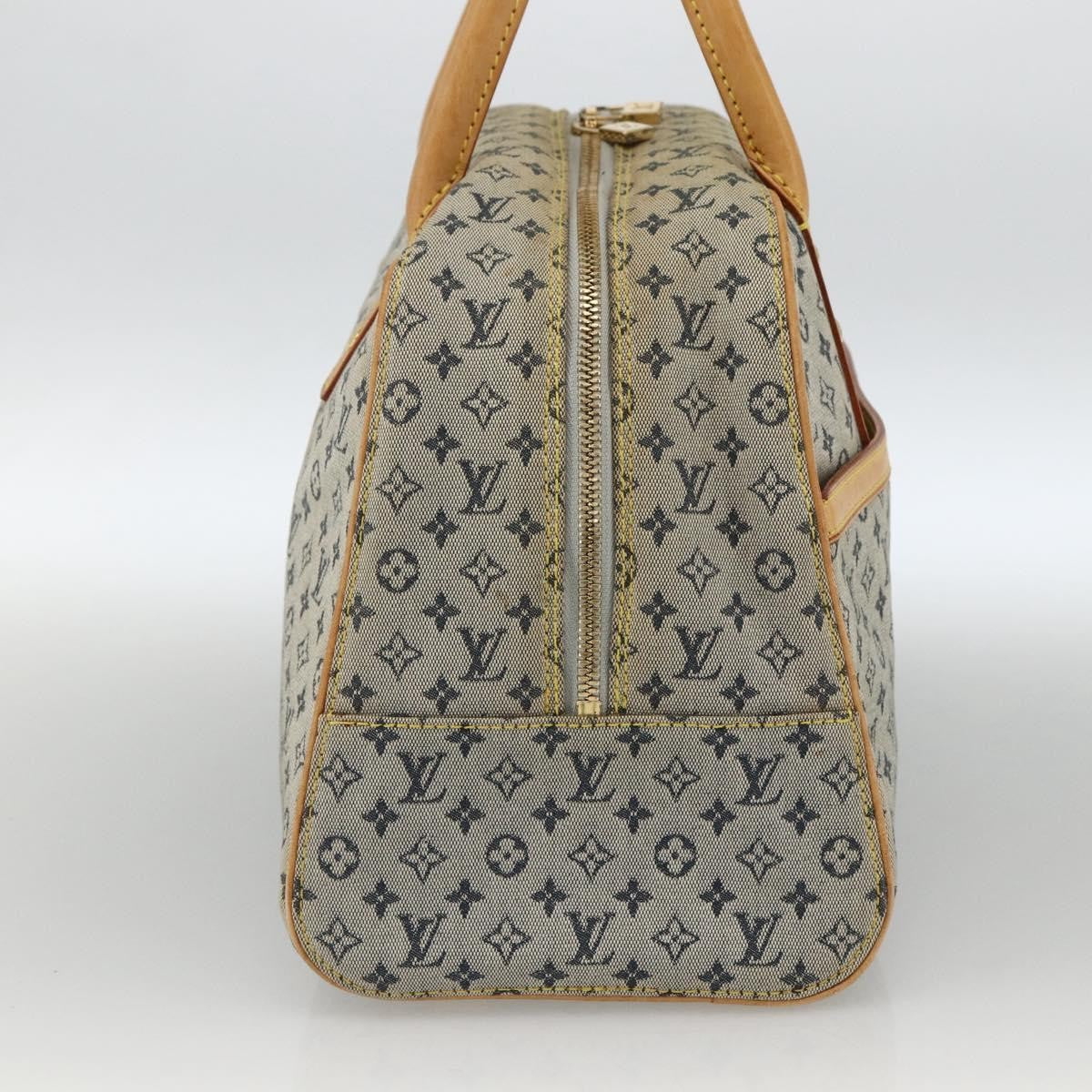 Louis Vuitton Marie Handbag Mini Lin, BLUE, CANVAS, Handbag
