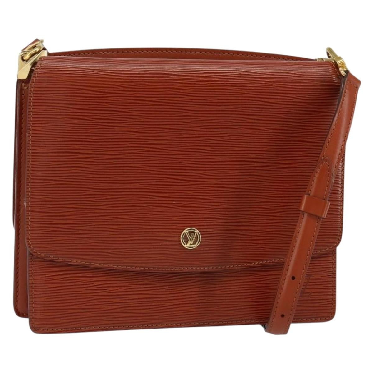 Louis Vuitton Grenelle Shoulder Bag Epi Leather, BROWN, LEATHER, Shoulder bag