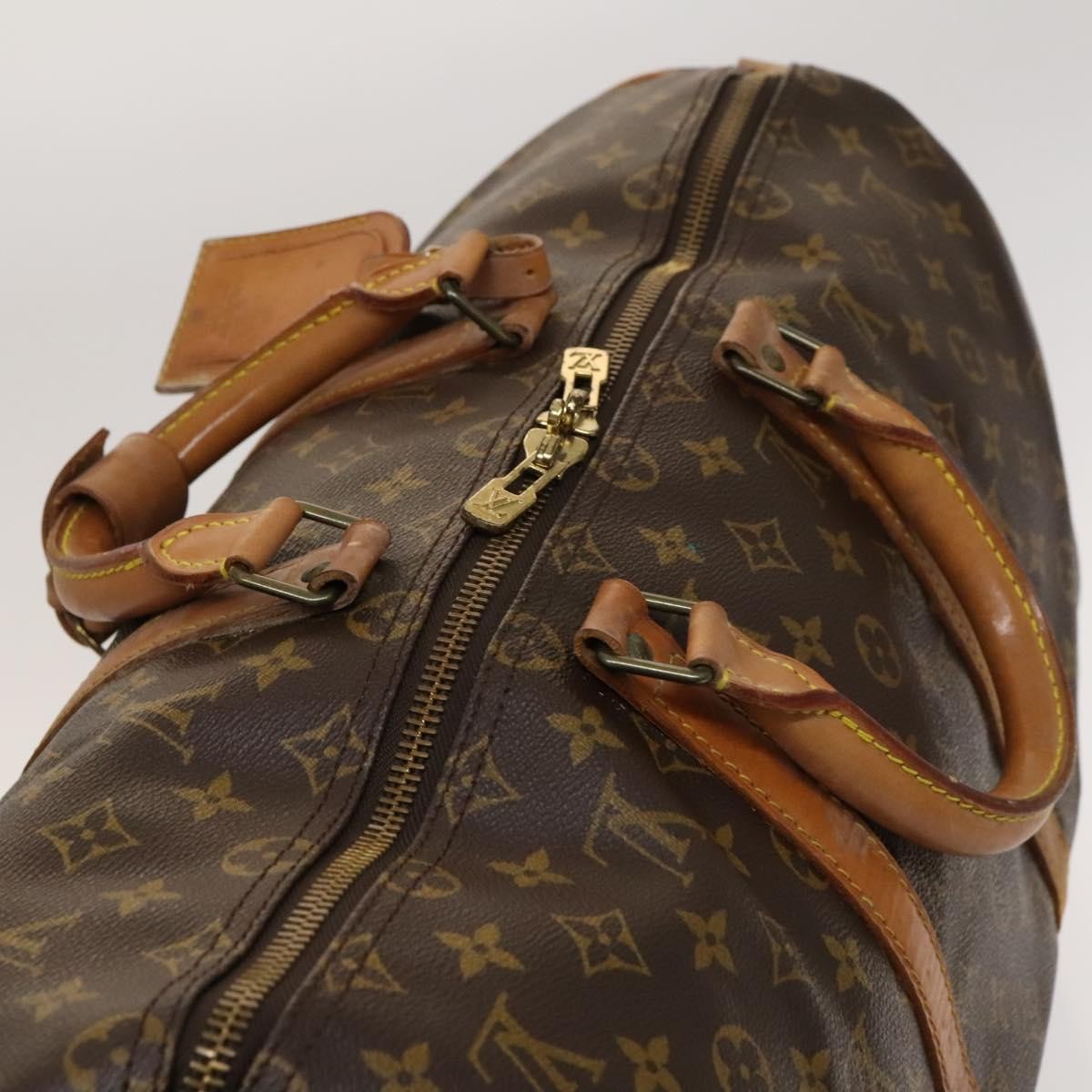 Louis Vuitton Keepall Bag Monogram Canvas, BROWN, CANVAS, Travel bag