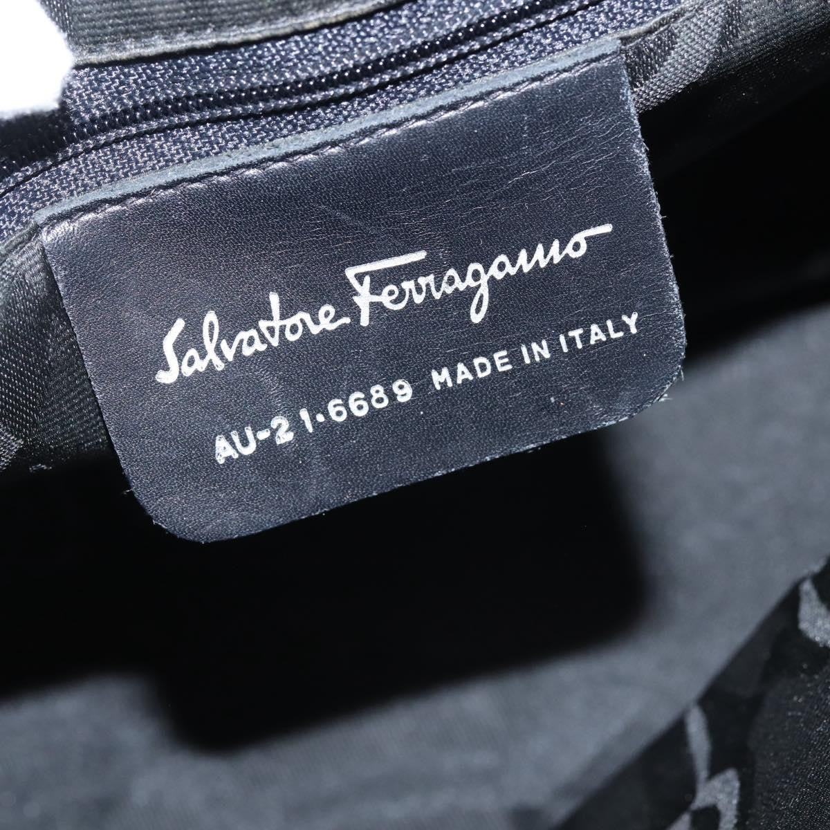 Salvatore Ferragamo Vala Handbag Canvas, BLACK, CANVAS, Handbag