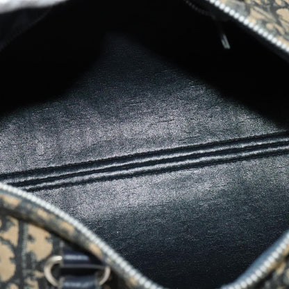 Christian Dior Vintage Trotter Boston Bag Diorissimo Canvas, NAVY, CANVAS, Handbag