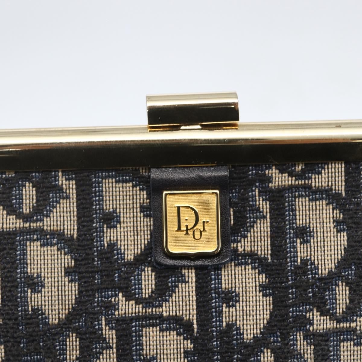 Christian Dior Vintage Trotter Pouch Canvas, NAVY, CANVAS, Clutche & pouche