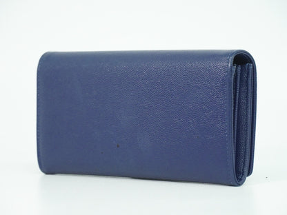 Chanel Deauville Flap Wallet Caviar, NAVY, LEATHER, Wallets