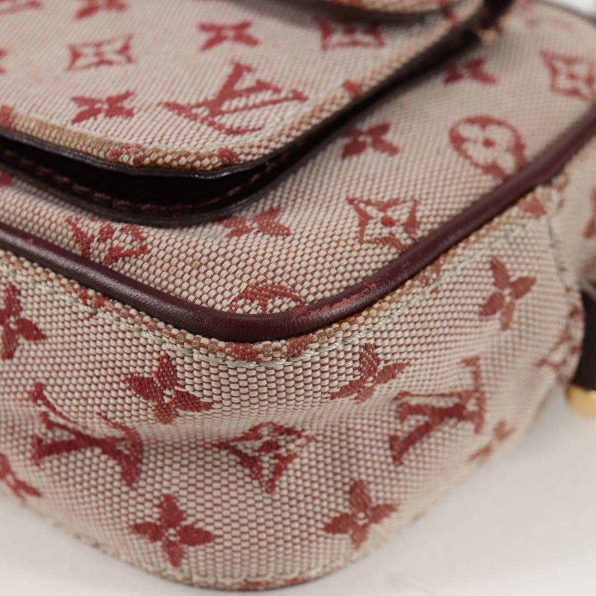 Louis Vuitton Juliette Crossbody Bag Mini Lin, RED, CANVAS, Shoulder bag