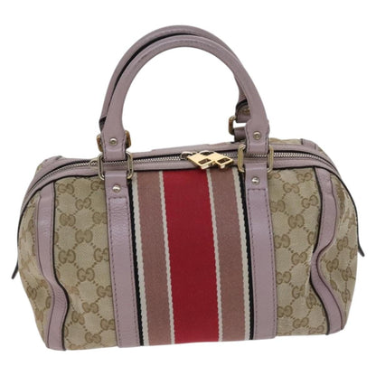 Gucci Vintage Web Boston Bag GG Canvas, BEIGE, CANVAS, Travel bag