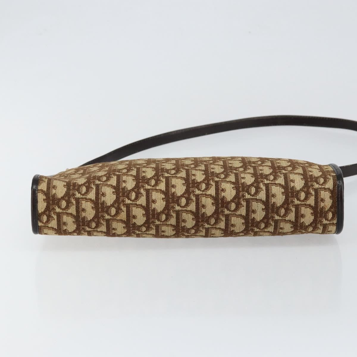 Christian Dior Vintage Trotter Shoulder Bag Canvas, BROWN, CANVAS, Shoulder bag