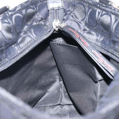 Salvatore Ferragamo Gancini Tote Nylon, BLACK, NYLON, Tote bag