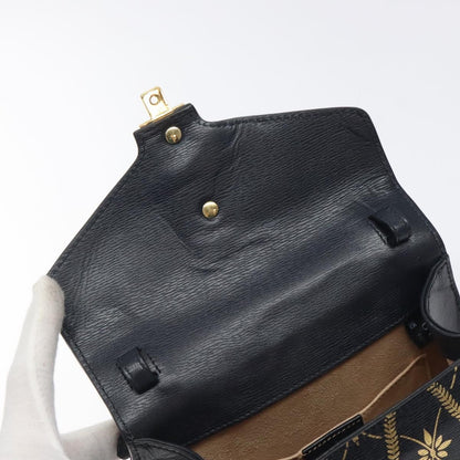 Gucci Sylvie Top Handle Bag Printed Leather, NAVY, LEATHER, Handbag