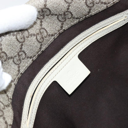 Gucci Double Buckle Flap Messenger Bag GG Coated Canvas with Leather, BEIGE, PVC, Shoulder bag