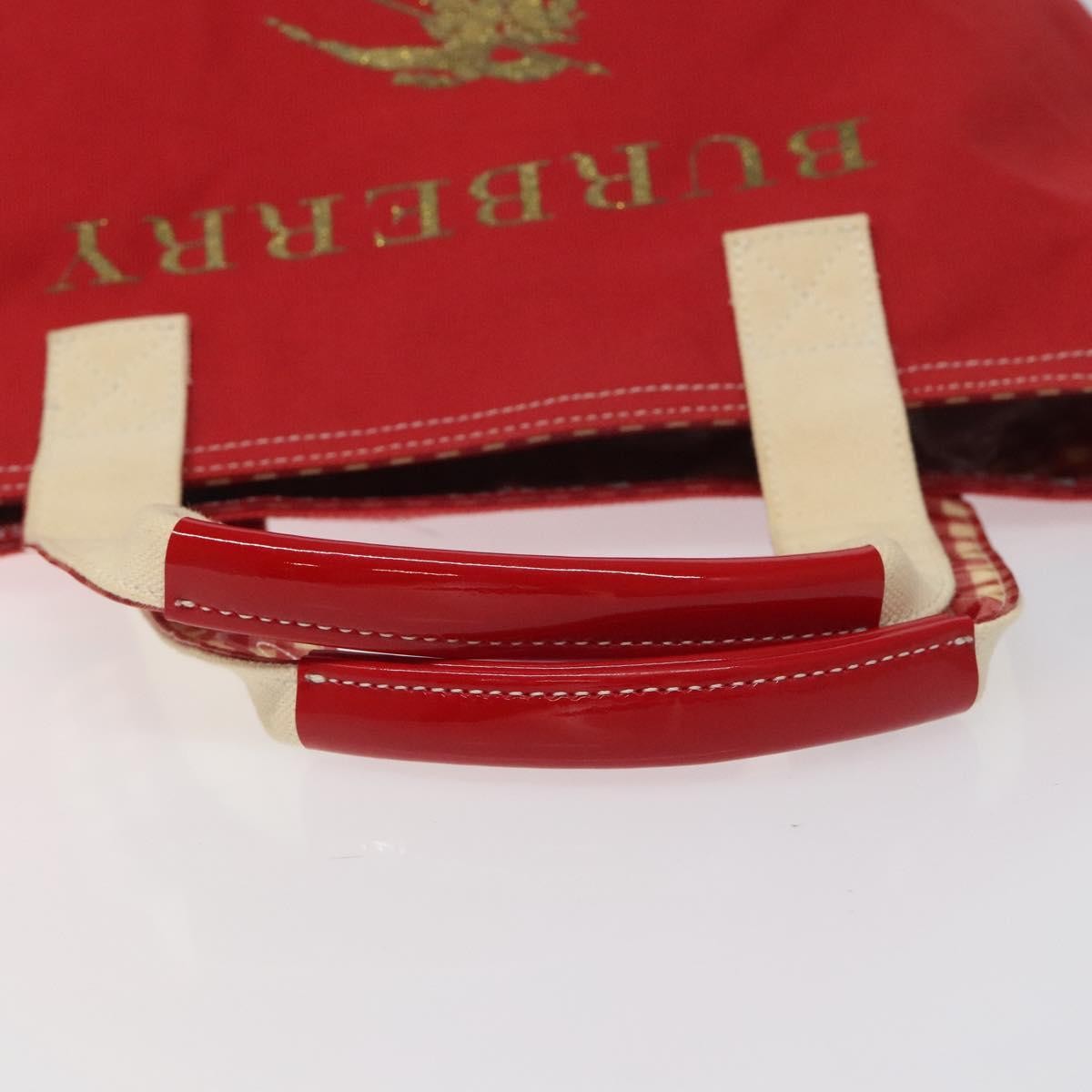 Burberry Blue Label Tote Bag Canvas, RED, CANVAS, Tote bag