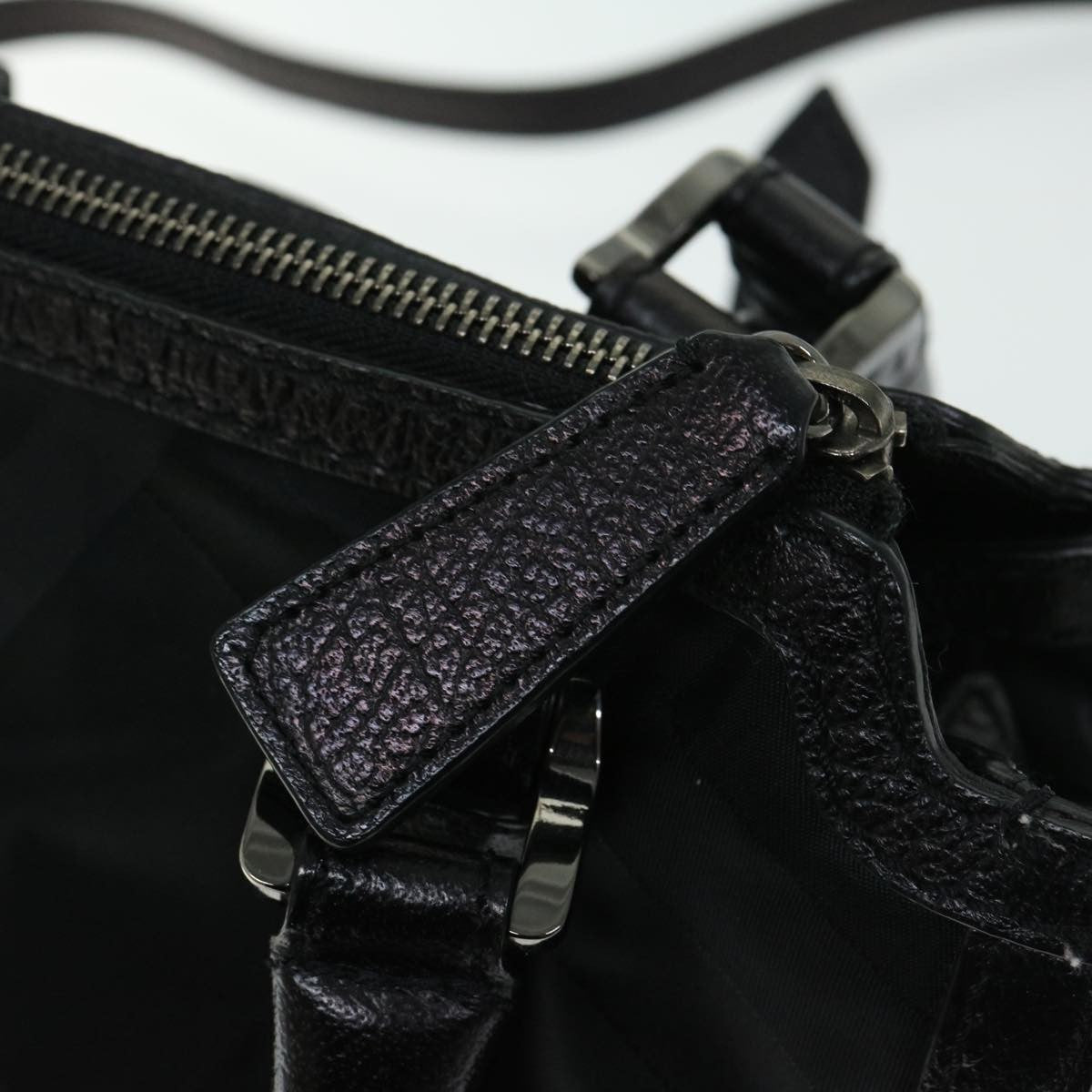 Burberry Vintage Handbag Nylon, BLACK, NYLON, Handbag