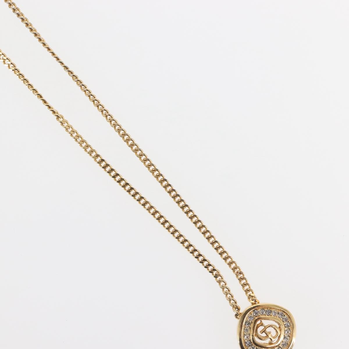Christian Dior CD Pendant Necklace Metal, GOLD, METAL, Necklace