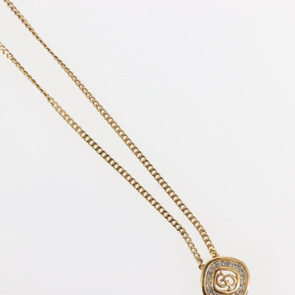 Christian Dior CD Pendant Necklace Metal, GOLD, METAL, Necklace