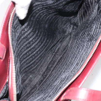Prada Vintage Handbag Leather, BURGUNDY, LEATHER, Handbag
