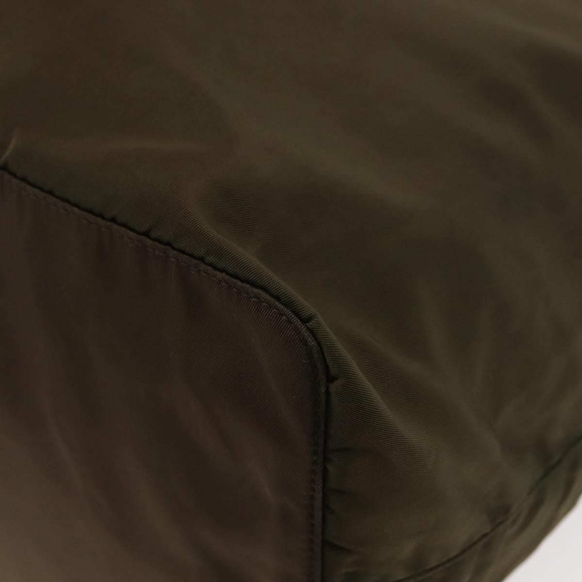 Prada Resin Handle Tote Tessuto, KHAKI, NYLON, Tote bag