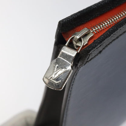 Louis Vuitton Pochette Voyage Epi Leather with Damier Graphite, BLUE, LEATHER, Clutche & pouche